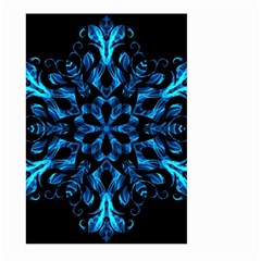 Blue Snowflake Large Garden Flag (two Sides) by Nexatart