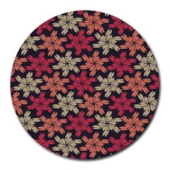 Floral Seamless Pattern Vector Round Mousepads by Nexatart