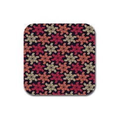 Floral Seamless Pattern Vector Rubber Square Coaster (4 Pack)  by Nexatart