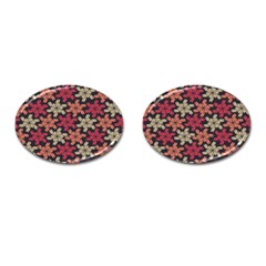 Floral Seamless Pattern Vector Cufflinks (oval) by Nexatart