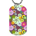 Floral Seamless Pattern Vector Dog Tag (One Side) Front