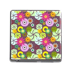 Floral Seamless Pattern Vector Memory Card Reader (square) by Nexatart