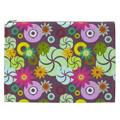 Floral Seamless Pattern Vector Cosmetic Bag (xxl)  by Nexatart