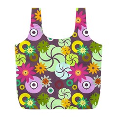 Floral Seamless Pattern Vector Full Print Recycle Bags (l)  by Nexatart