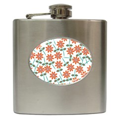 Floral Seamless Pattern Vector Hip Flask (6 Oz)