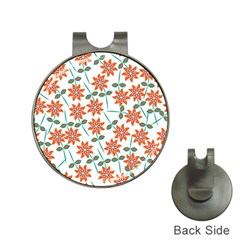 Floral Seamless Pattern Vector Hat Clips With Golf Markers by Nexatart