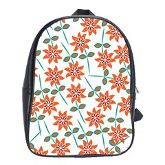 Floral Seamless Pattern Vector School Bags (xl)  by Nexatart