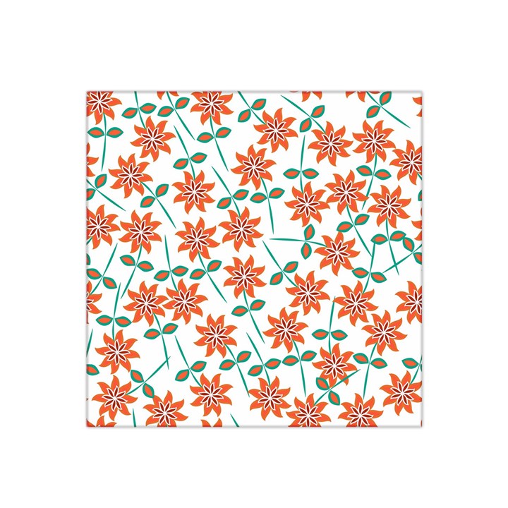 Floral Seamless Pattern Vector Satin Bandana Scarf