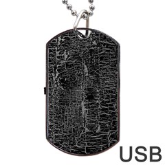 Old Black Background Dog Tag Usb Flash (one Side) by Nexatart