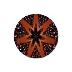 Digital Kaleidoskop Computer Graphic Rubber Round Coaster (4 Pack)  by Nexatart