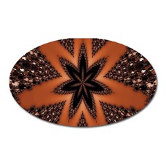 Digital Kaleidoskop Computer Graphic Oval Magnet by Nexatart