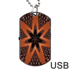 Digital Kaleidoskop Computer Graphic Dog Tag Usb Flash (two Sides) by Nexatart