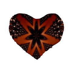 Digital Kaleidoskop Computer Graphic Standard 16  Premium Flano Heart Shape Cushions by Nexatart