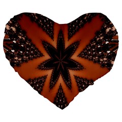 Digital Kaleidoskop Computer Graphic Large 19  Premium Flano Heart Shape Cushions by Nexatart