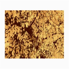 Abstract Brachiate Structure Yellow And Black Dendritic Pattern Small Glasses Cloth by Nexatart