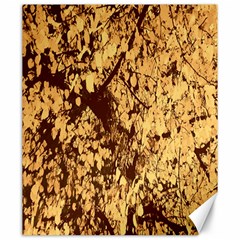 Abstract Brachiate Structure Yellow And Black Dendritic Pattern Canvas 20  X 24   by Nexatart