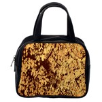 Abstract Brachiate Structure Yellow And Black Dendritic Pattern Classic Handbags (One Side) Front