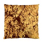 Abstract Brachiate Structure Yellow And Black Dendritic Pattern Standard Cushion Case (One Side) Front