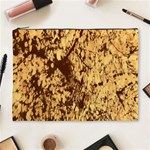 Abstract Brachiate Structure Yellow And Black Dendritic Pattern Cosmetic Bag (XL) Front