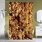 Abstract Brachiate Structure Yellow And Black Dendritic Pattern Shower Curtain 48  x 72  (Small)  Curtain(48  X 72 ) - 42.18 x64.8  Curtain(48  X 72 )