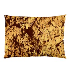 Abstract Brachiate Structure Yellow And Black Dendritic Pattern Pillow Case (two Sides) by Nexatart