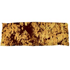 Abstract Brachiate Structure Yellow And Black Dendritic Pattern Body Pillow Case Dakimakura (two Sides) by Nexatart