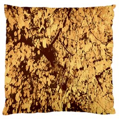 Abstract Brachiate Structure Yellow And Black Dendritic Pattern Standard Flano Cushion Case (two Sides) by Nexatart