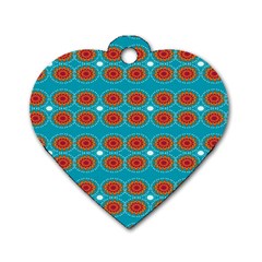 Floral Seamless Pattern Vector Dog Tag Heart (one Side) by Nexatart