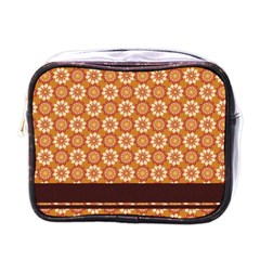 Floral Seamless Pattern Vector Mini Toiletries Bags