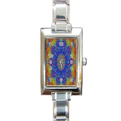 A Creative Colorful Backgroun Rectangle Italian Charm Watch by Nexatart