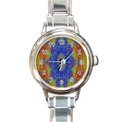 A Creative Colorful Backgroun Round Italian Charm Watch by Nexatart