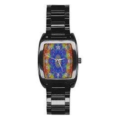 A Creative Colorful Backgroun Stainless Steel Barrel Watch by Nexatart