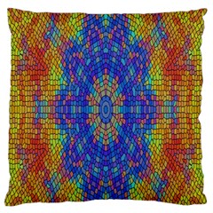 A Creative Colorful Backgroun Large Flano Cushion Case (two Sides) by Nexatart