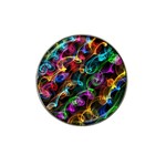 Rainbow Ribbon Swirls Digitally Created Colourful Hat Clip Ball Marker (4 pack) Front