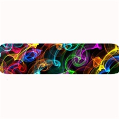 Rainbow Ribbon Swirls Digitally Created Colourful Large Bar Mats by Nexatart