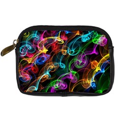 Rainbow Ribbon Swirls Digitally Created Colourful Digital Camera Cases by Nexatart