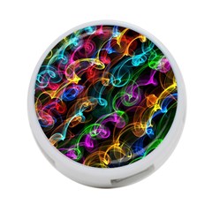 Rainbow Ribbon Swirls Digitally Created Colourful 4-port Usb Hub (two Sides)  by Nexatart