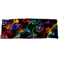 Rainbow Ribbon Swirls Digitally Created Colourful Body Pillow Case Dakimakura (two Sides) by Nexatart