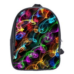 Rainbow Ribbon Swirls Digitally Created Colourful School Bags (xl)  by Nexatart