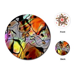 Abstract Pattern Texture Playing Cards (round) 