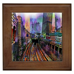 Downtown Chicago City Framed Tiles by Nexatart