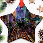 Downtown Chicago City Ornament (Star) Front