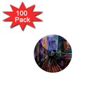 Downtown Chicago City 1  Mini Buttons (100 pack)  Front