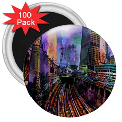 Downtown Chicago City 3  Magnets (100 Pack) by Nexatart