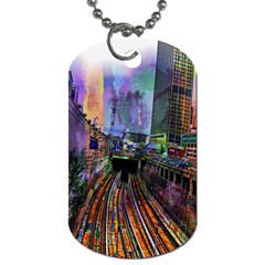 Downtown Chicago City Dog Tag (two Sides) by Nexatart