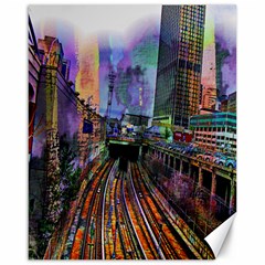 Downtown Chicago City Canvas 16  x 20  