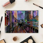 Downtown Chicago City Cosmetic Bag (Large)  Front