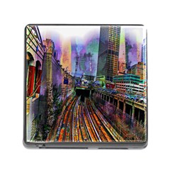 Downtown Chicago City Memory Card Reader (Square)