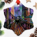 Downtown Chicago City Snowflake Ornament (Two Sides) Front