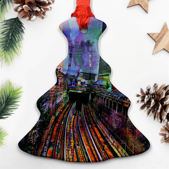 Downtown Chicago City Christmas Tree Ornament (Two Sides)